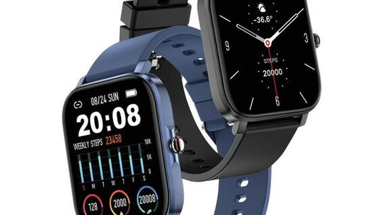 Close up on a plate of mashed potatoes, topped with baked pork chops with cream of mushroom soup, and a side of green beans.